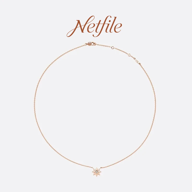 铜合金锆石项链 Netfile【八芒星项链】NF509X007