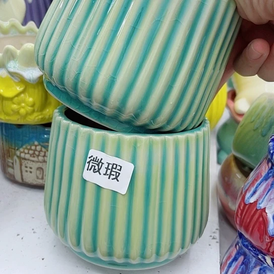 多肉绿植陶瓷花盆9.9包邮，有空