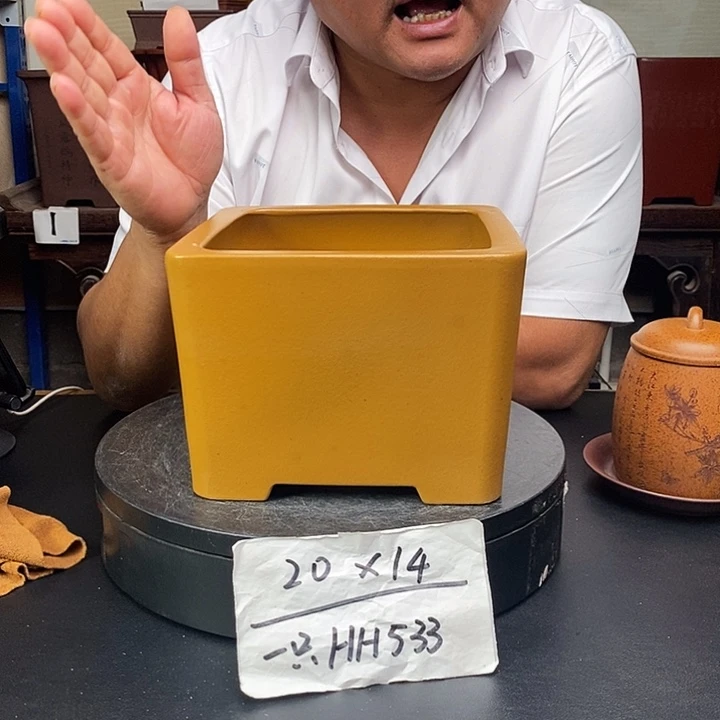 紫砂花盆货号一只HH533