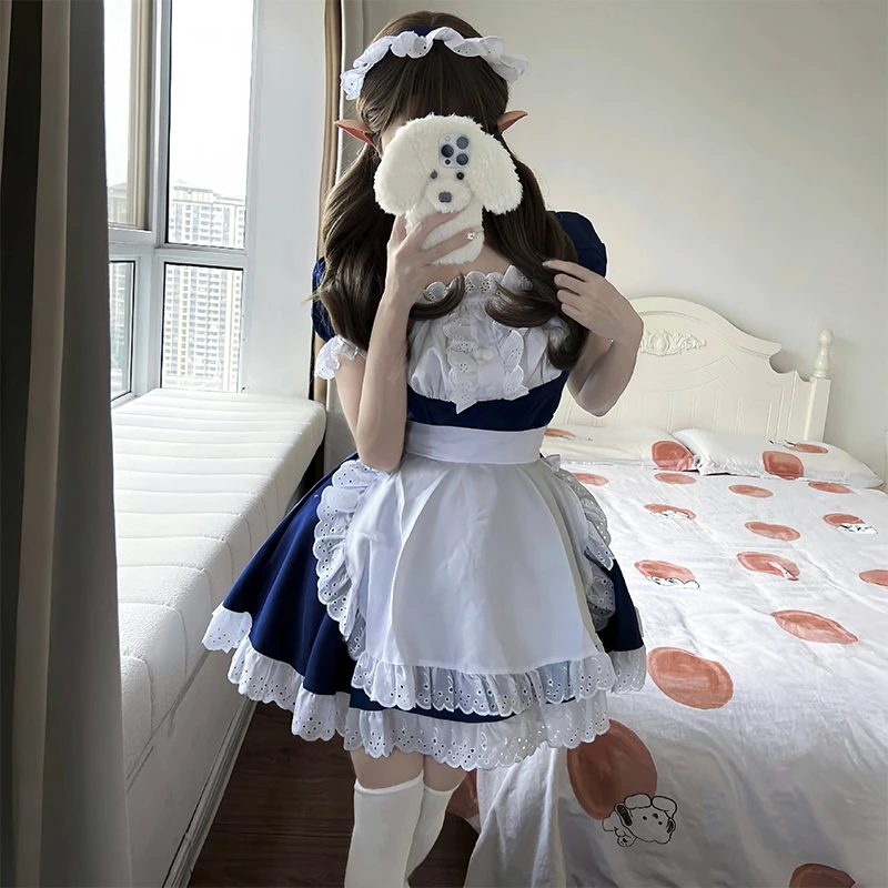 lolita女仆装cos大码女装纯欲外穿二次元女佣cosplay洛丽塔连衣裙