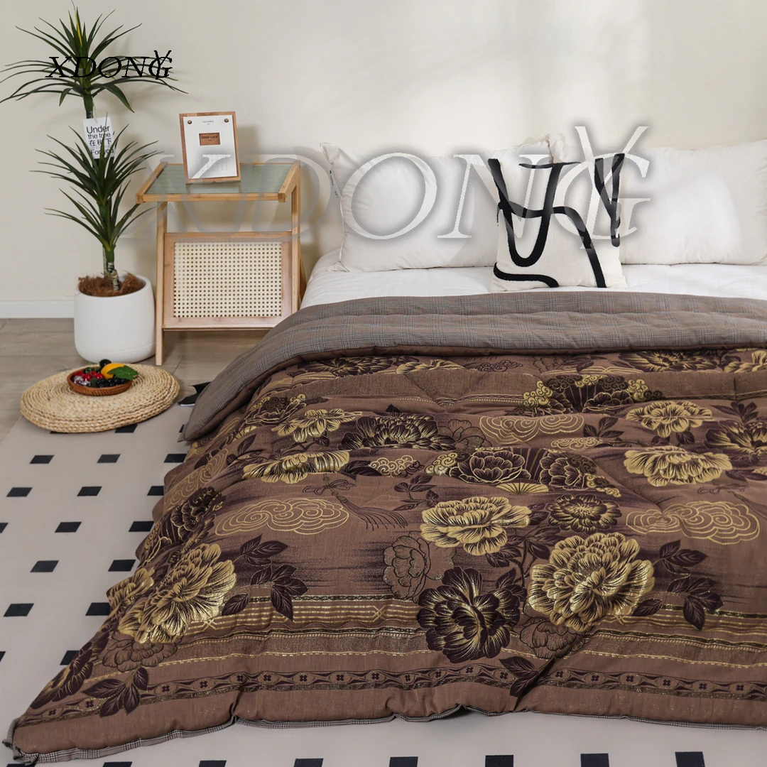 XDONGY（冬云家纺）顶 奢200*230 花开扇舞紫 金离子恒温被