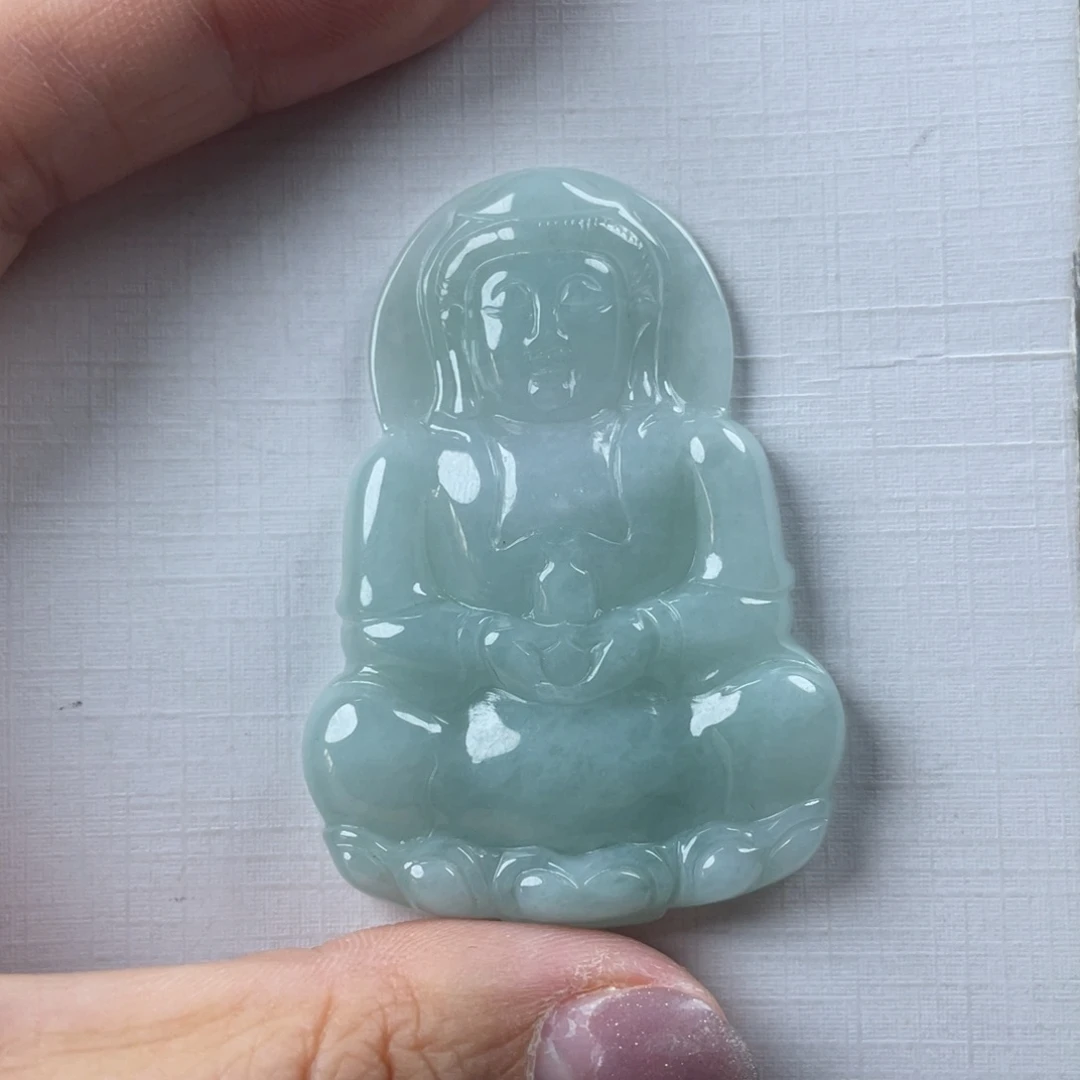 随***8翡翠未镶嵌项圈观音