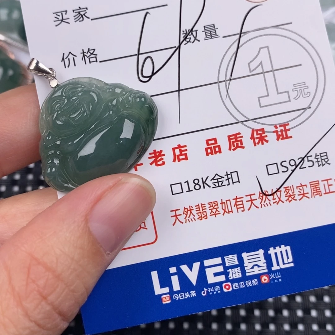 翡翠银S925镶嵌颈饰