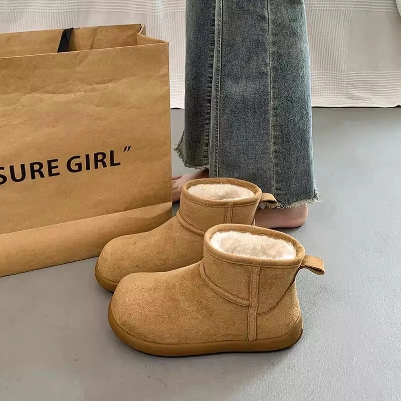 东北雪地靴女2025新靴子加厚雪地棉鞋冬季男女保暖加绒抗寒面包鞋