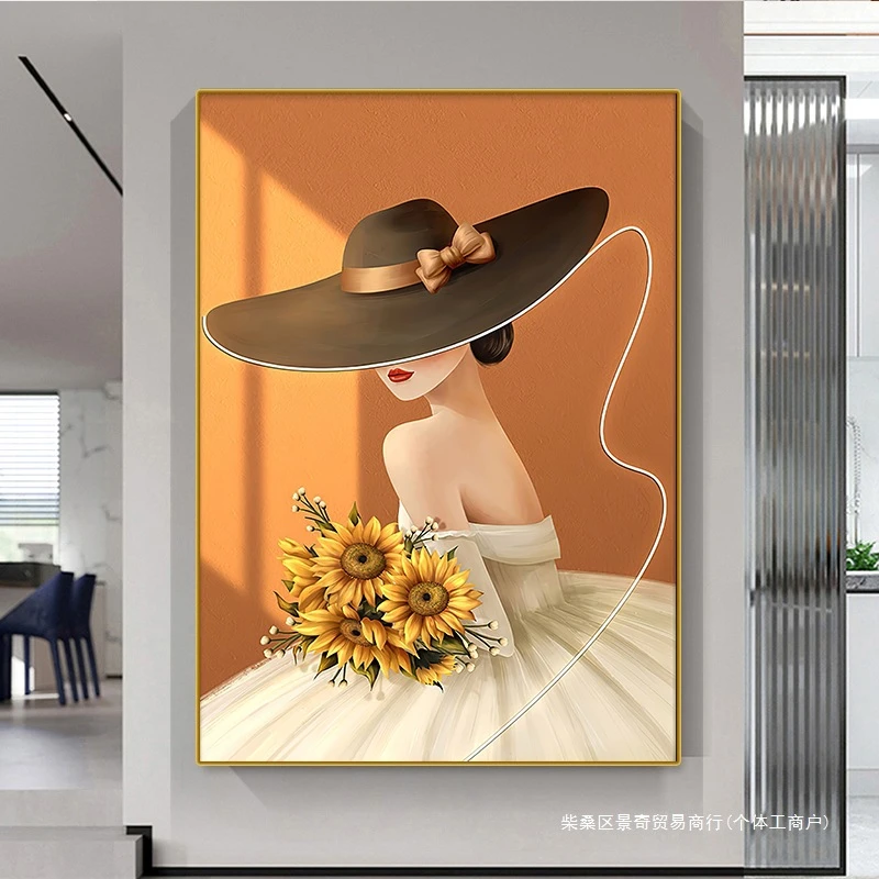 服装店装饰画客厅沙发背景墙落地挂画美容院墙壁画简约现代玄关画