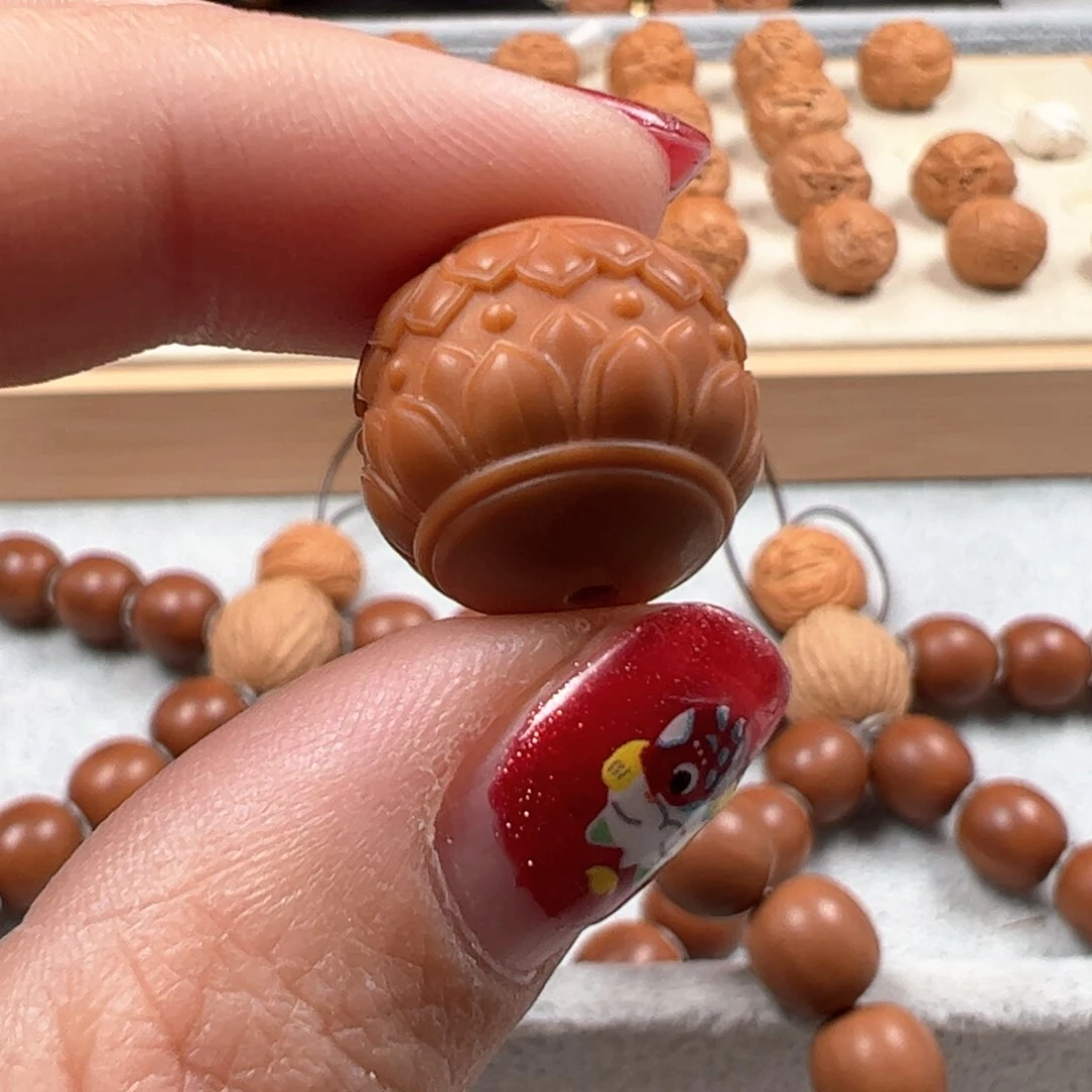 15号猴头雕刻莲花左右孔