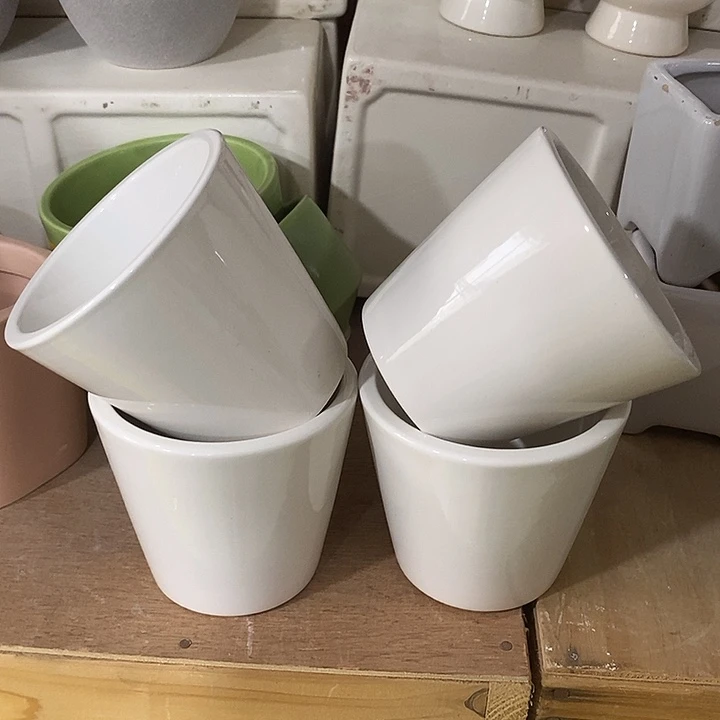 陶盆有孔 瑕疵针孔漏釉介意勿拍外口 9外高8