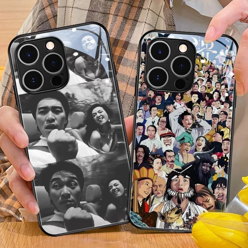 周星驰适用苹果15手机壳新款iPhone16promax玻璃16港风16潮14明星