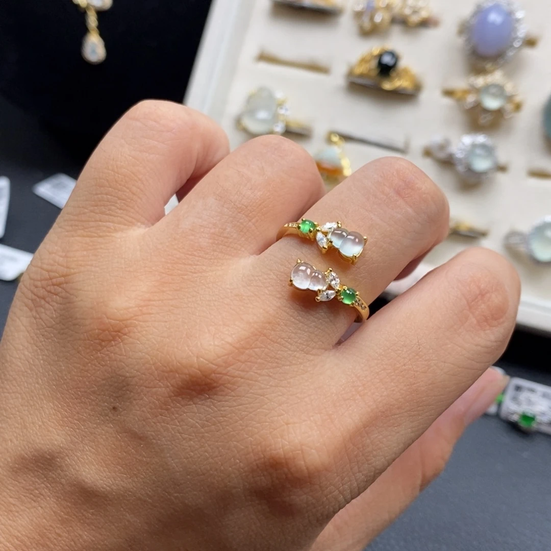 翡翠银S925镶嵌戒指