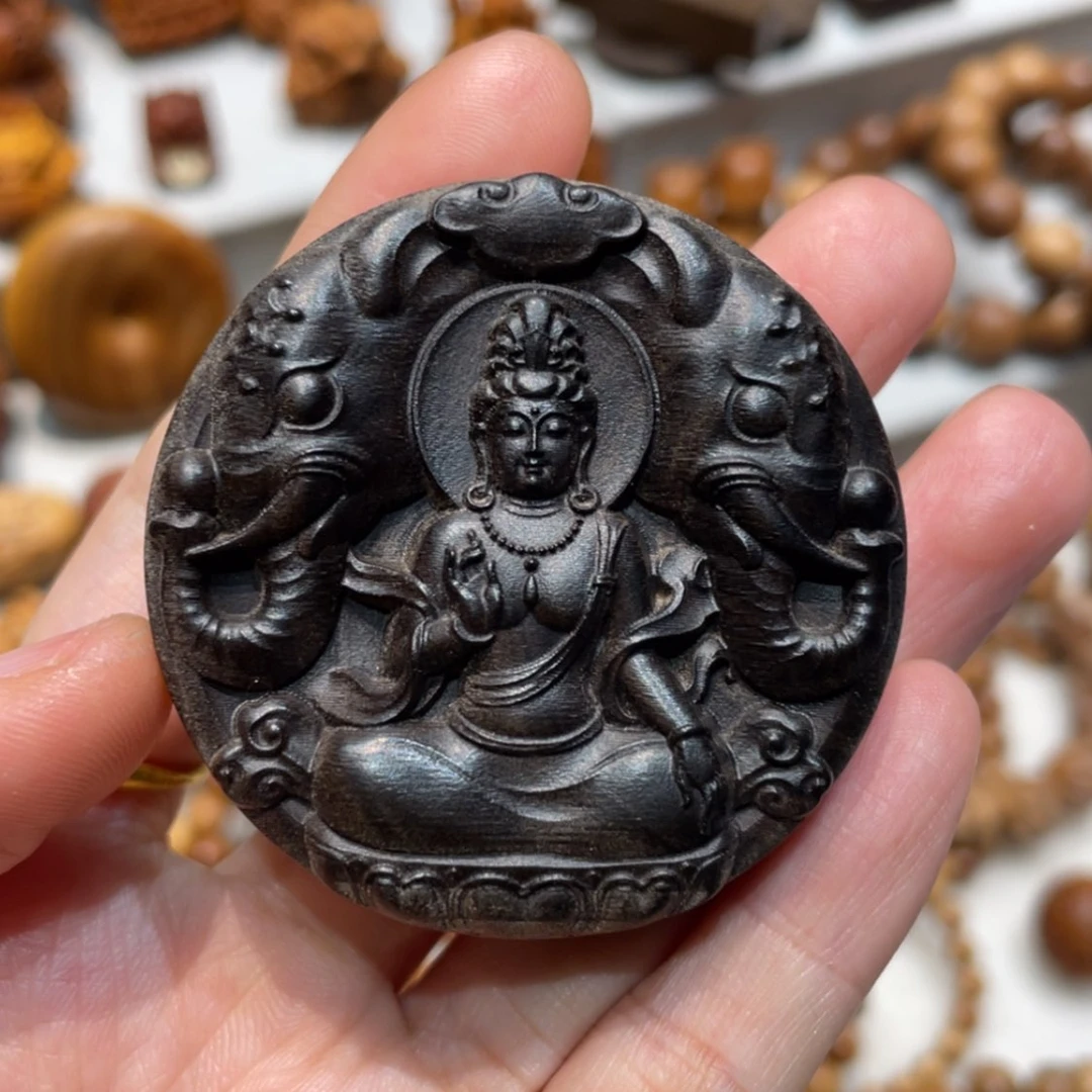 【闪购商品】檀香木吊坠皇****石阴沉牌横纹沉水