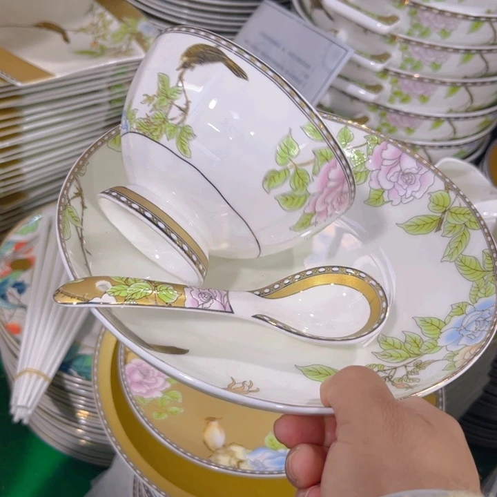 瓷片琴瑟和鸣四腕四盘四勺