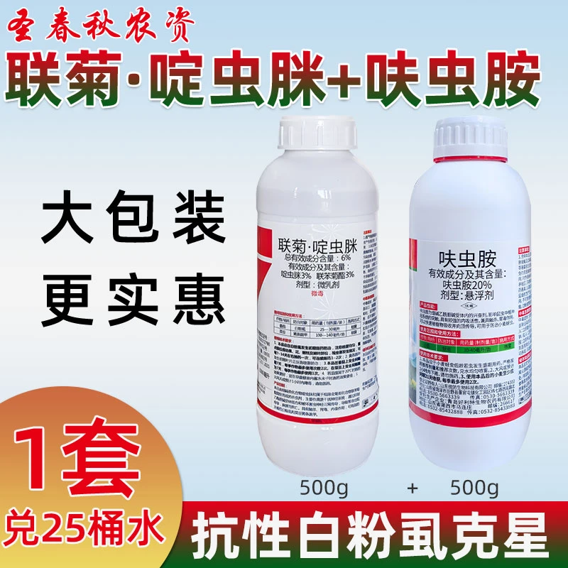 白粉虱蓟马蚜虫专用农药联菊啶虫脒呋虫胺联苯菊酯辣椒茄子杀虫剂