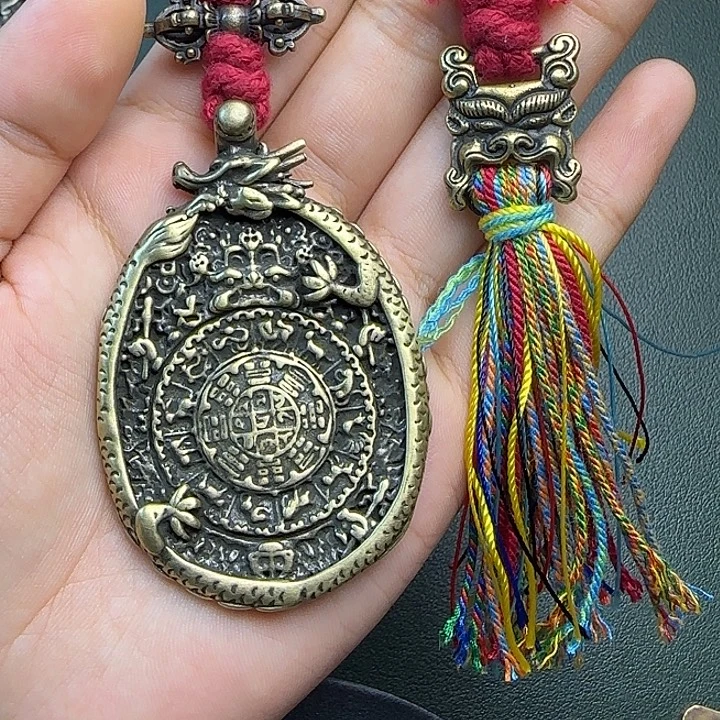 经***典铜铁合金类藏传工艺品九宫八卦