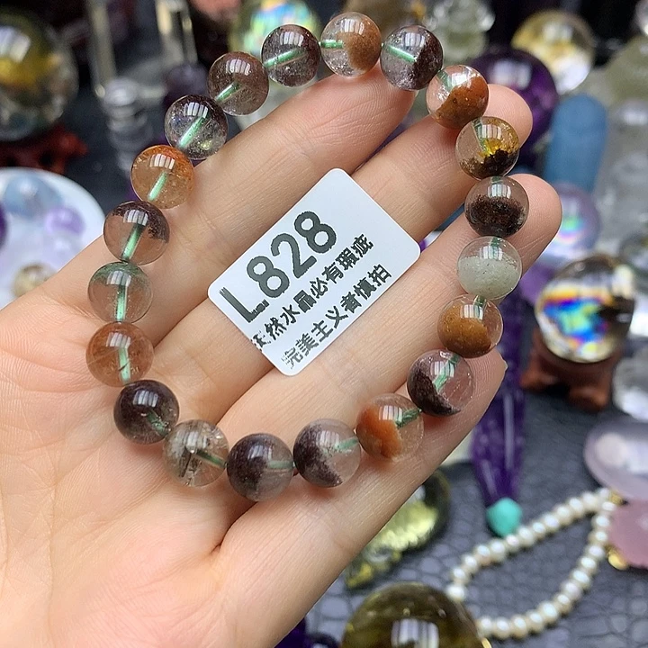 天***邊未镶嵌珠宝半成品水晶天然四季幽灵手串