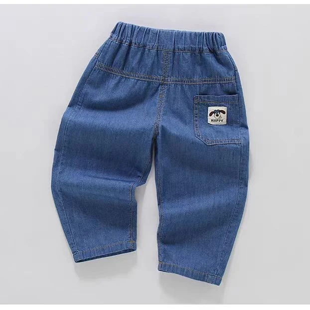 2025夏季新款超软薄款牛仔裤儿童百搭休闲裤宝宝韩版宽松直筒裤潮