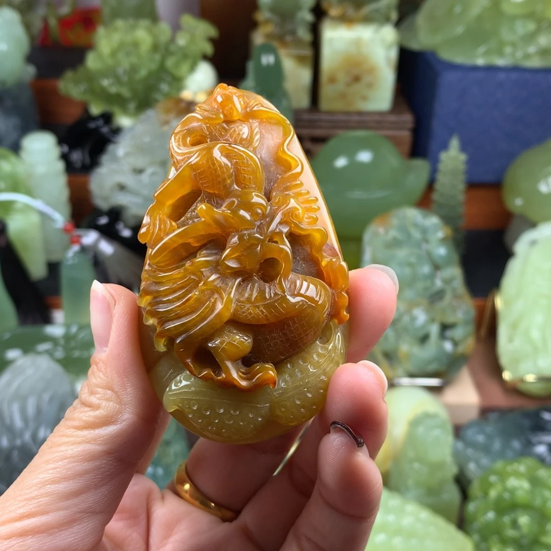 岫玉未镶嵌手把件