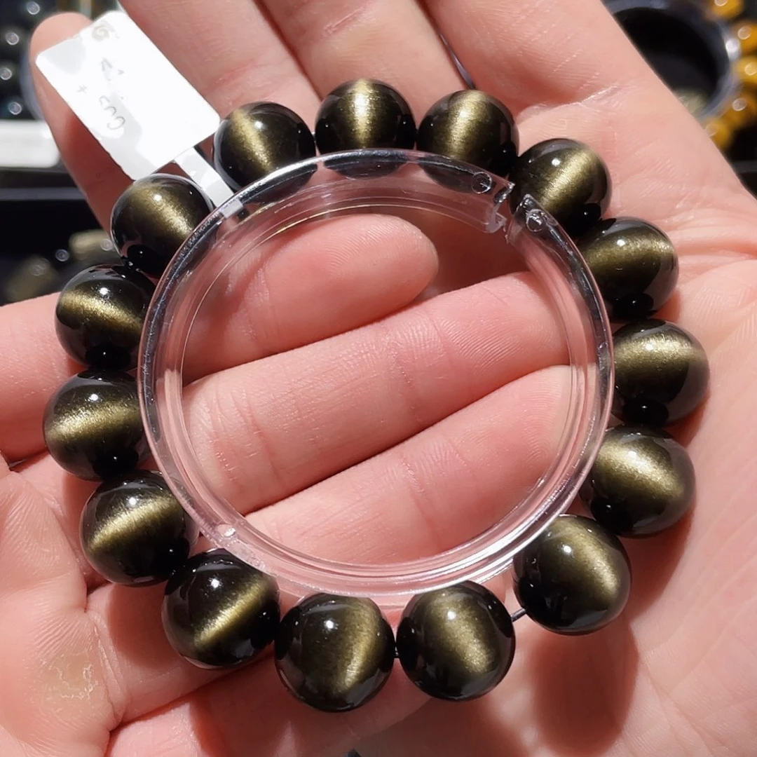 黑曜岩手串未镶嵌
