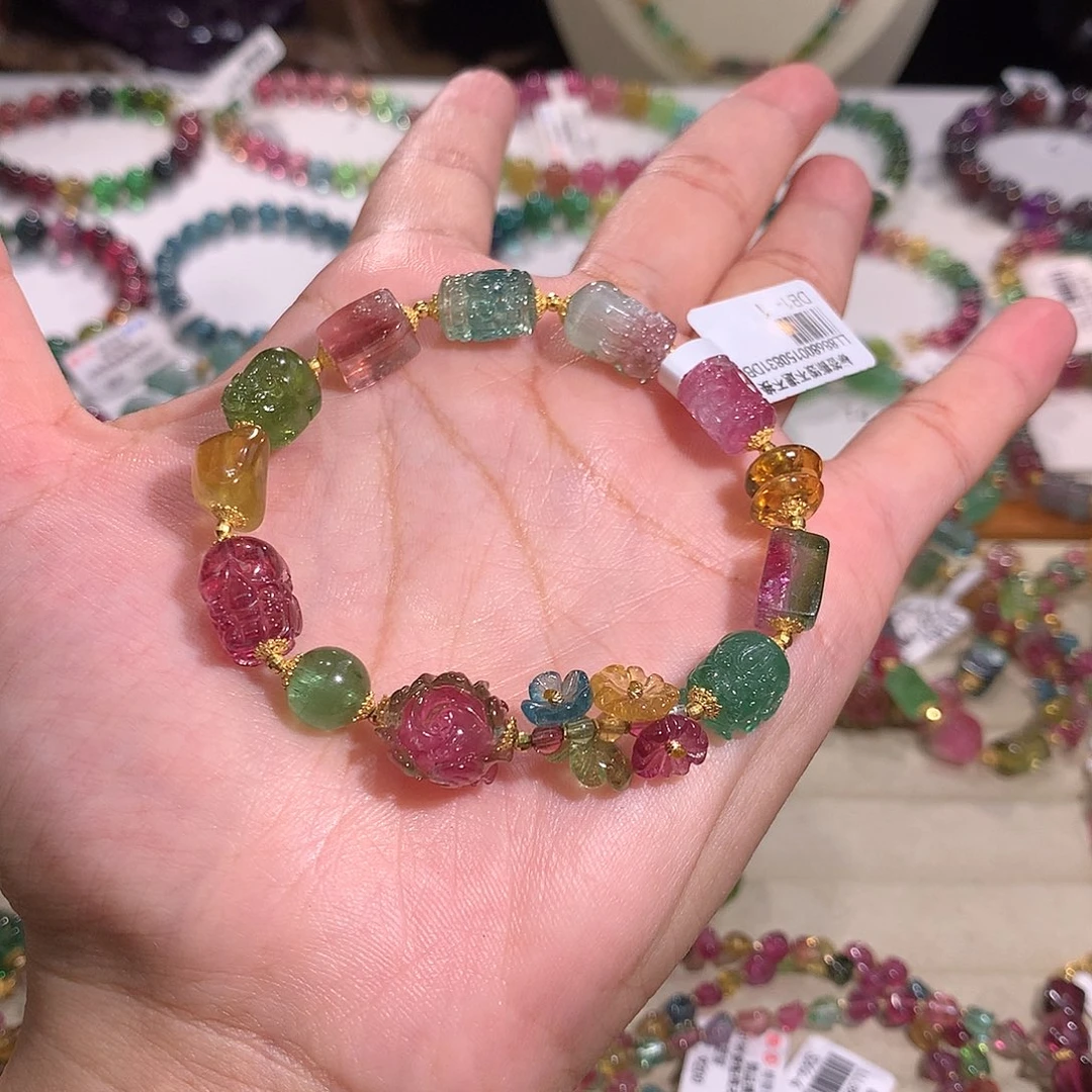 未镶嵌手串碧玺多样性发其一