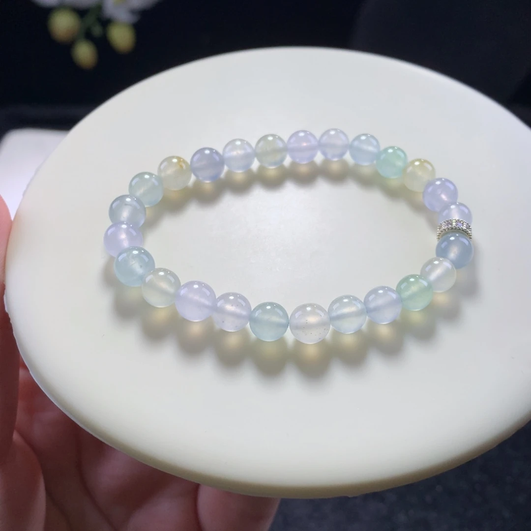 翡翠未镶嵌手串卡6高冰串