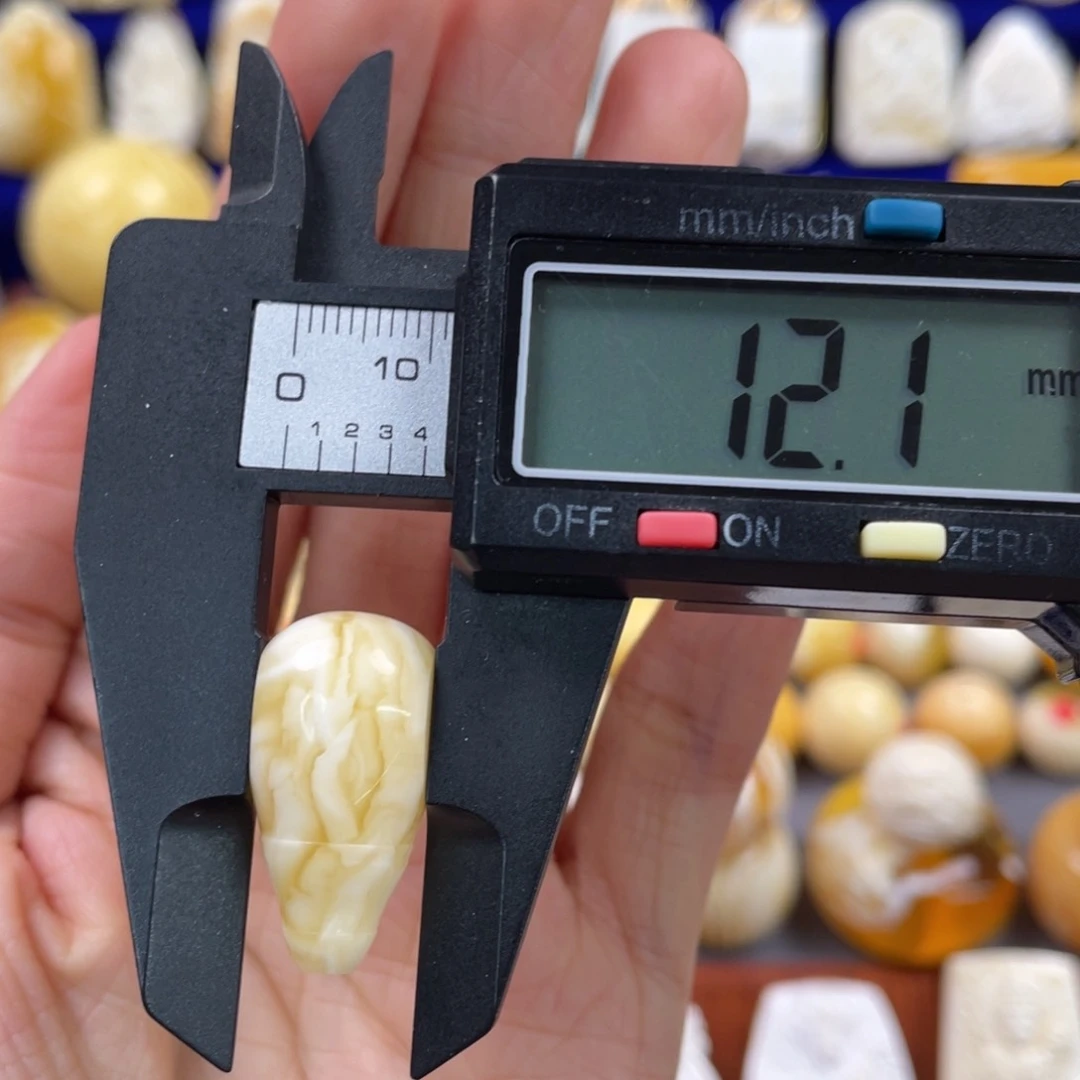 蜜蜡裸石未镶嵌琥珀蜜蜡三通配饰