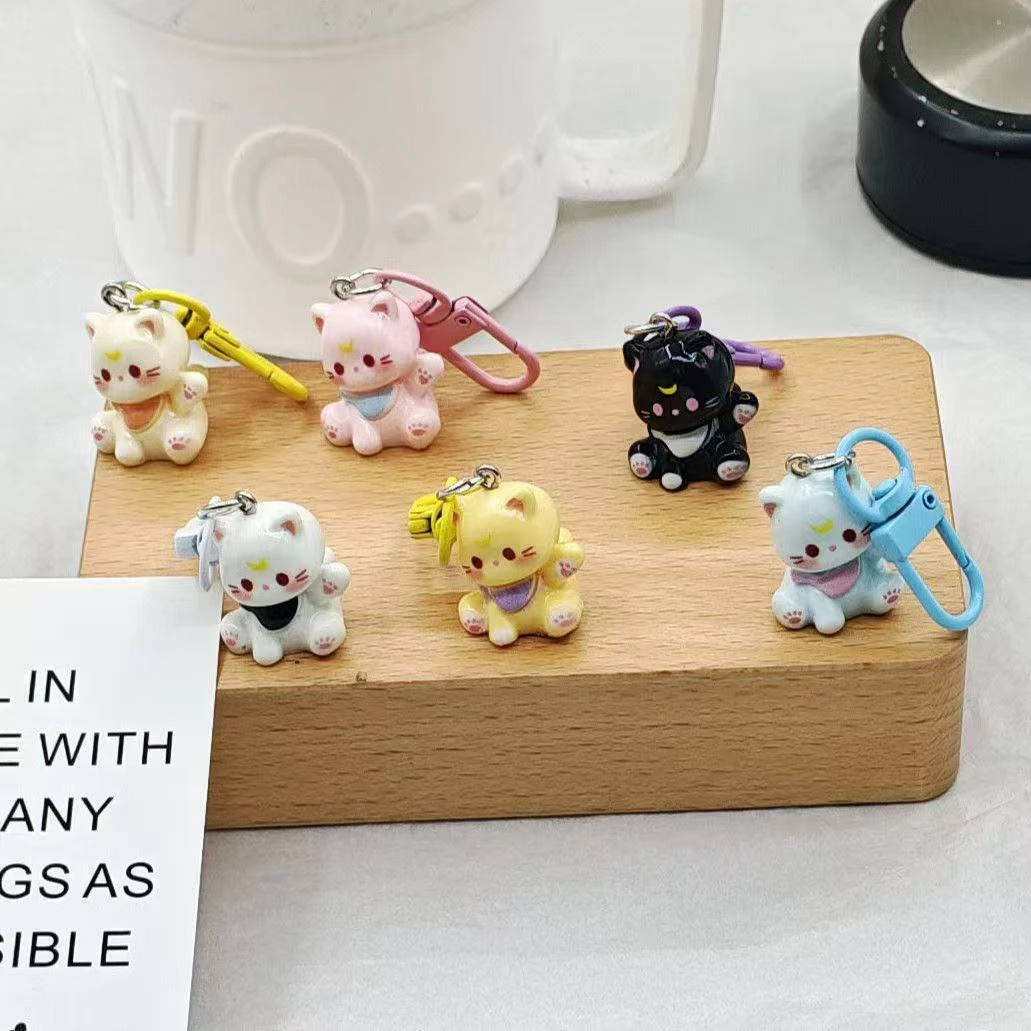 可爱立体猫咪钥匙扣挂件
