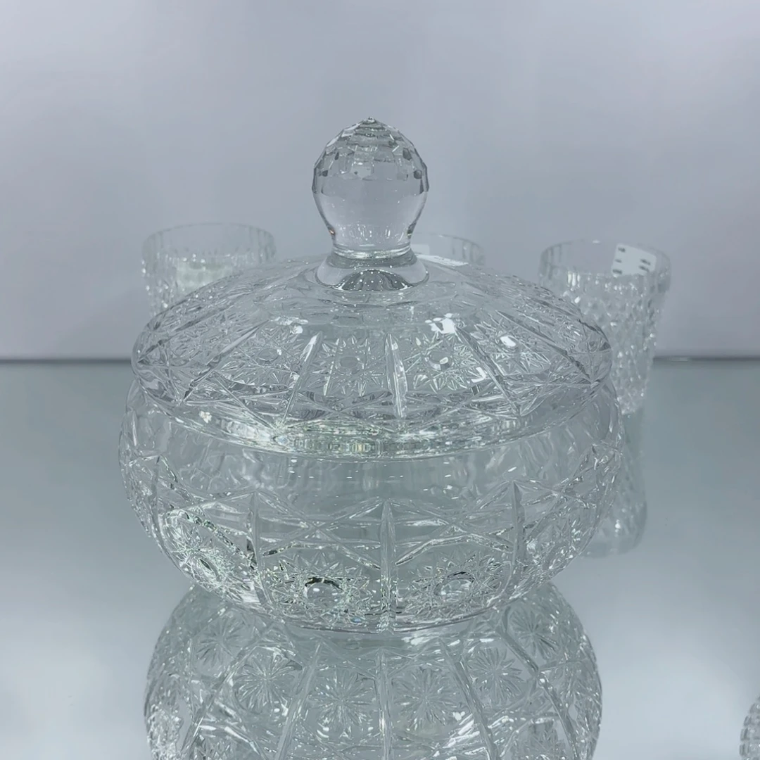 水晶玻璃手柄款-水晶糖果罐