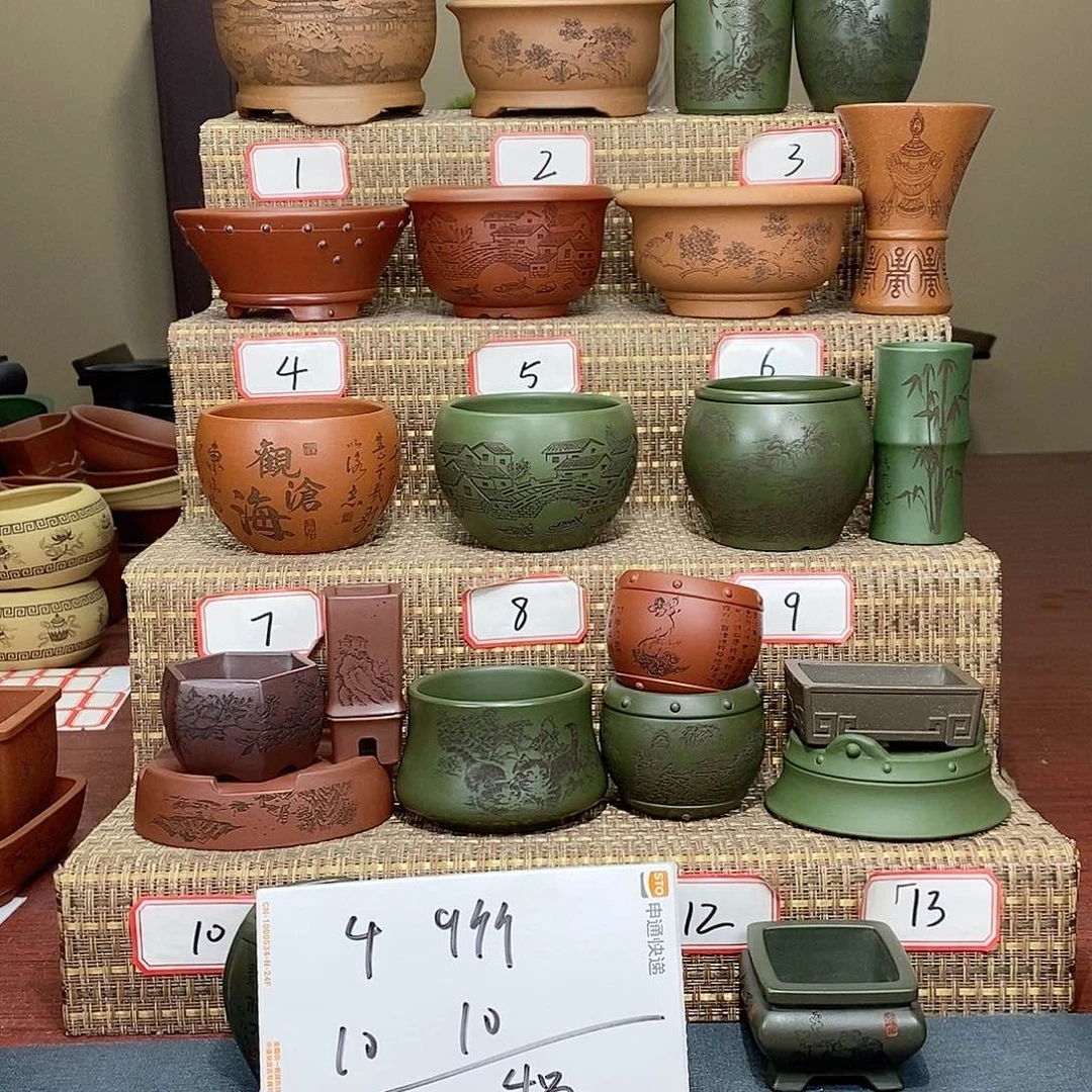 紫砂花盆龙**斗我在等他