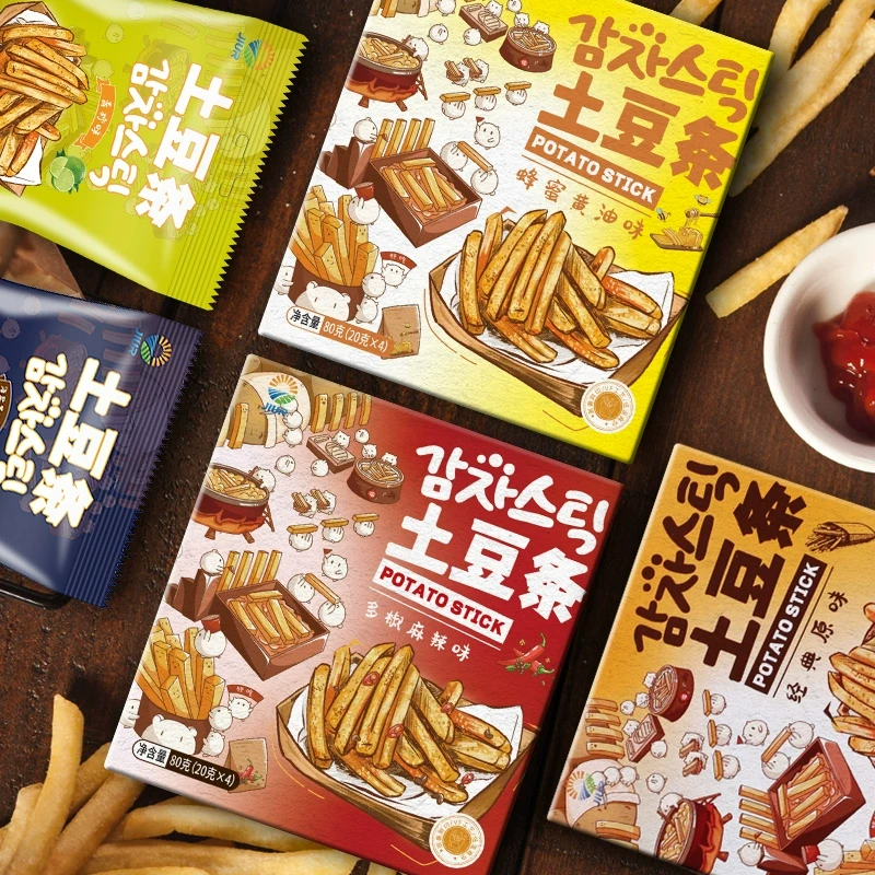 九日原切土豆条土豆条薯条蜂蜜黄油麻辣香脆薯条土豆条脆休闲零食