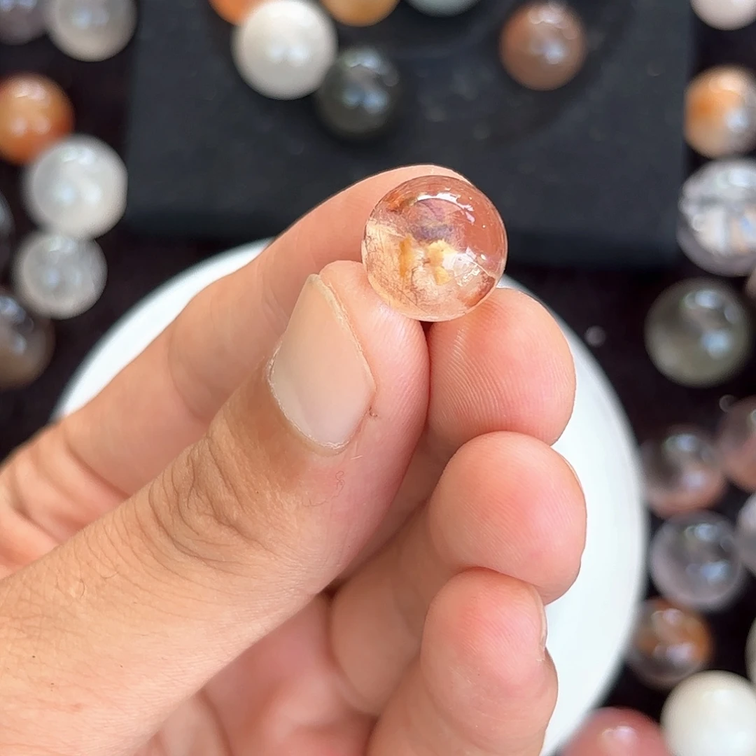 水晶珠宝半成品未镶嵌静*定制通孔不退不换