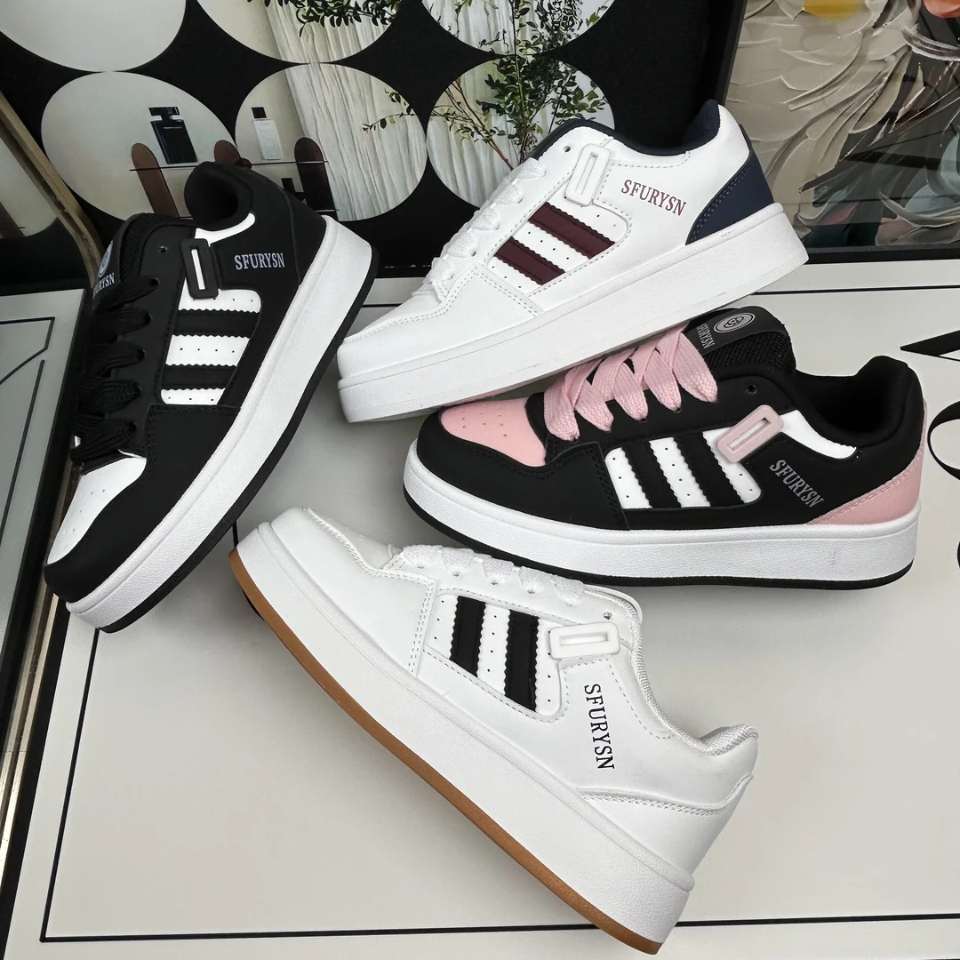 2025春季新款百搭舒适休闲板鞋 国潮小众面包鞋ins潮鞋