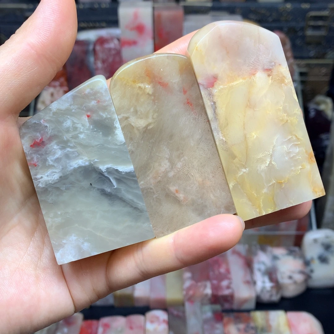 巴林石印石福利鸡血石闲章1