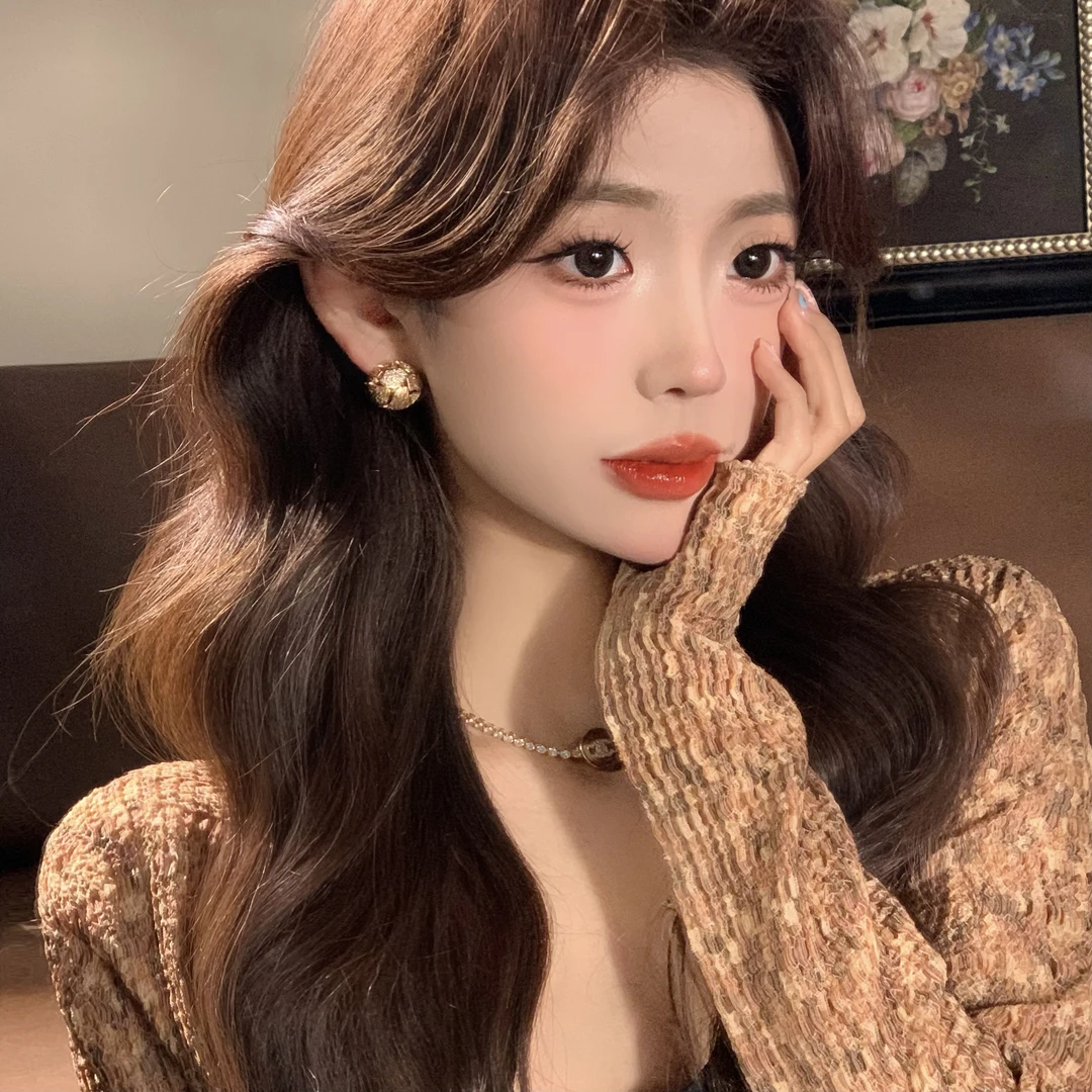 FULL GIRLISH耳环01313日韩金色复古简约耳环