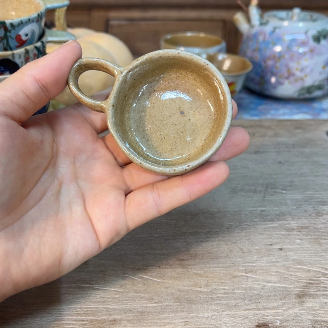 壶素浅陶瓷手工手绘