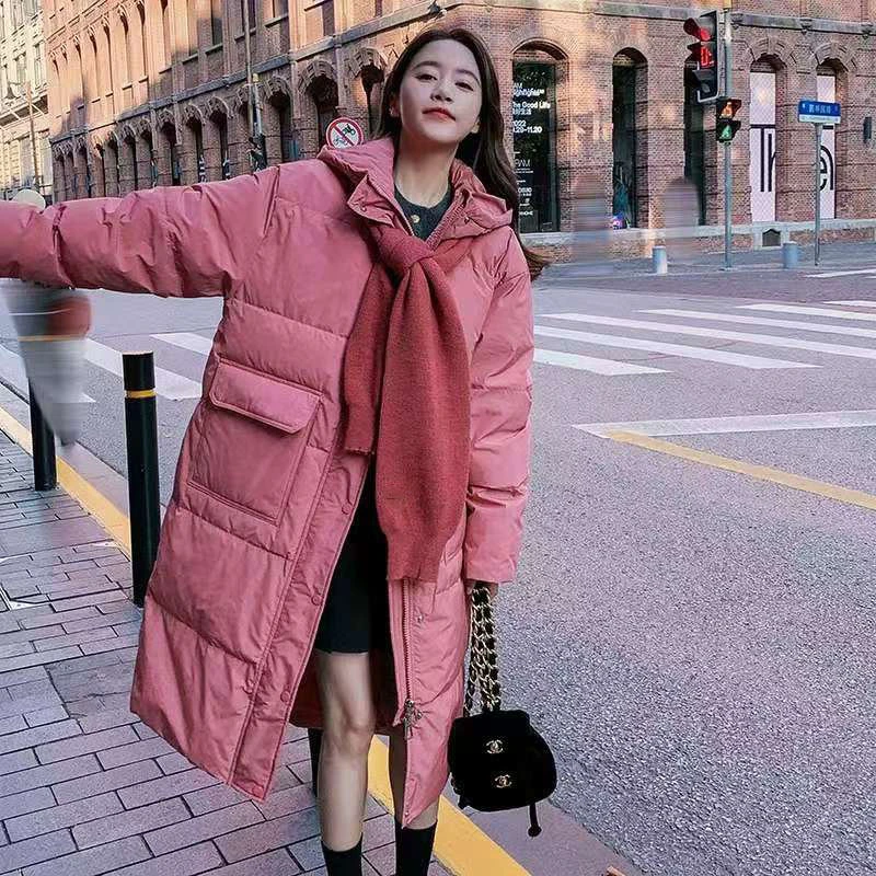9022 桂桂家四季美衣 冬简约时尚连帽长款保暖外套9022YRF 配披肩