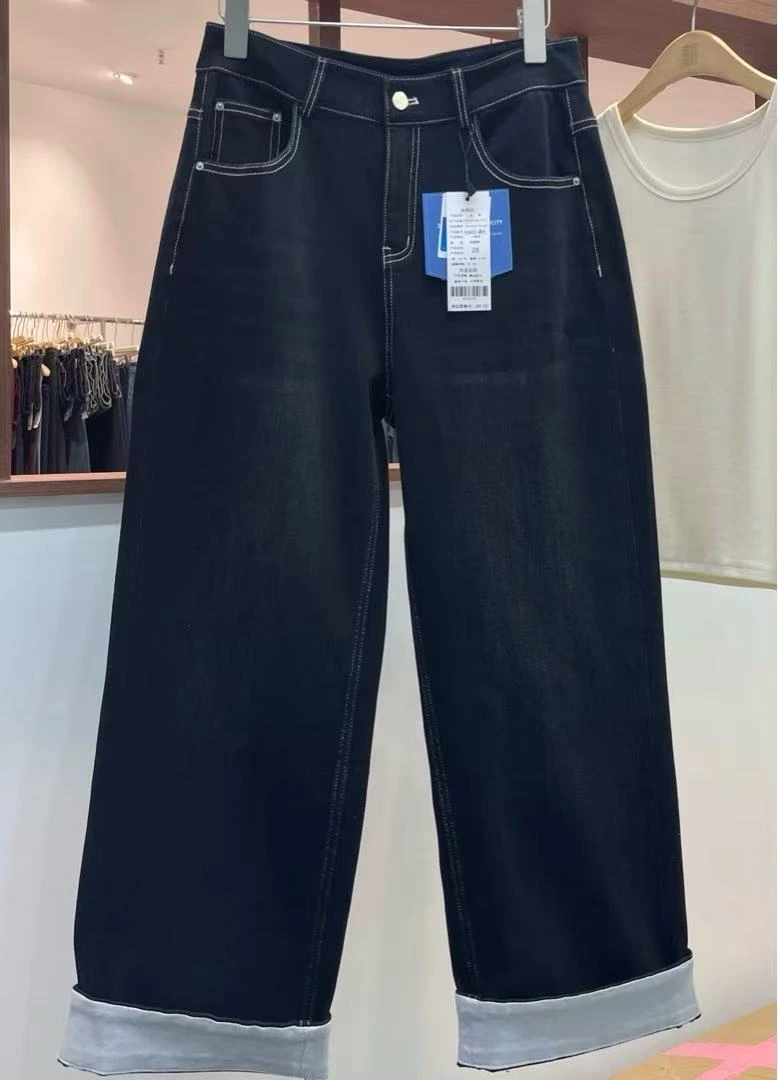 春季百搭净版休闲八面弹新法棍裤