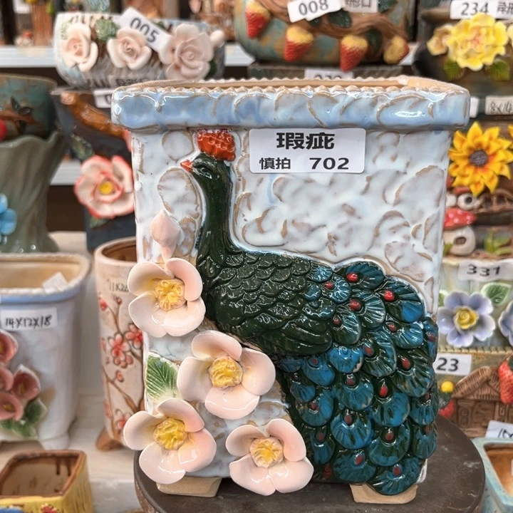 紫砂花盆粗陶材质多肉花盆702