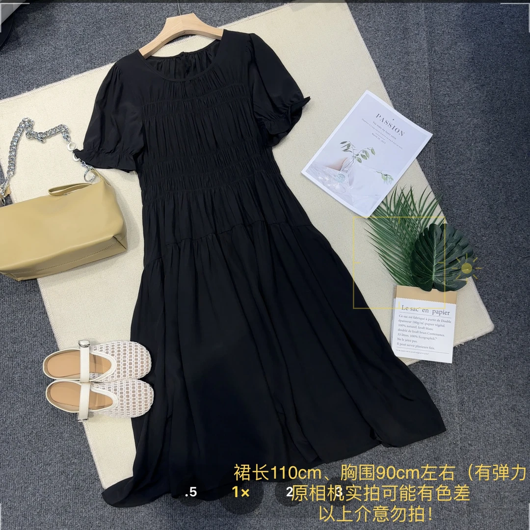 【小妹店】黑色魔术裙显瘦连衣裙