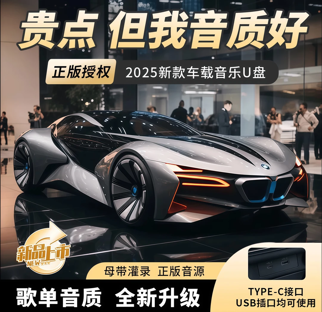 【正版授权】2025柏林之音1500高品质黑胶芯片车载U盘黑胶原声至臻
