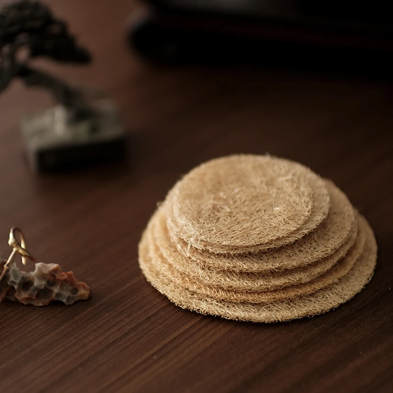 丝瓜络茶壶垫杯垫托壶承养壶隔热垫紫砂壶垫茶道零配件手工茶杯垫