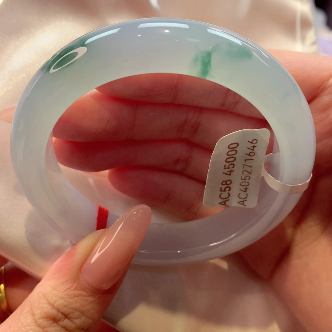 未镶嵌手镯翡翠22（46号）有棉絮