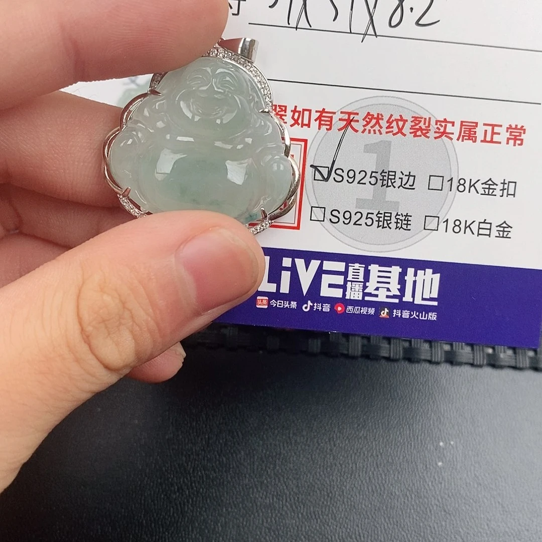 翡翠银S925镶嵌颈饰