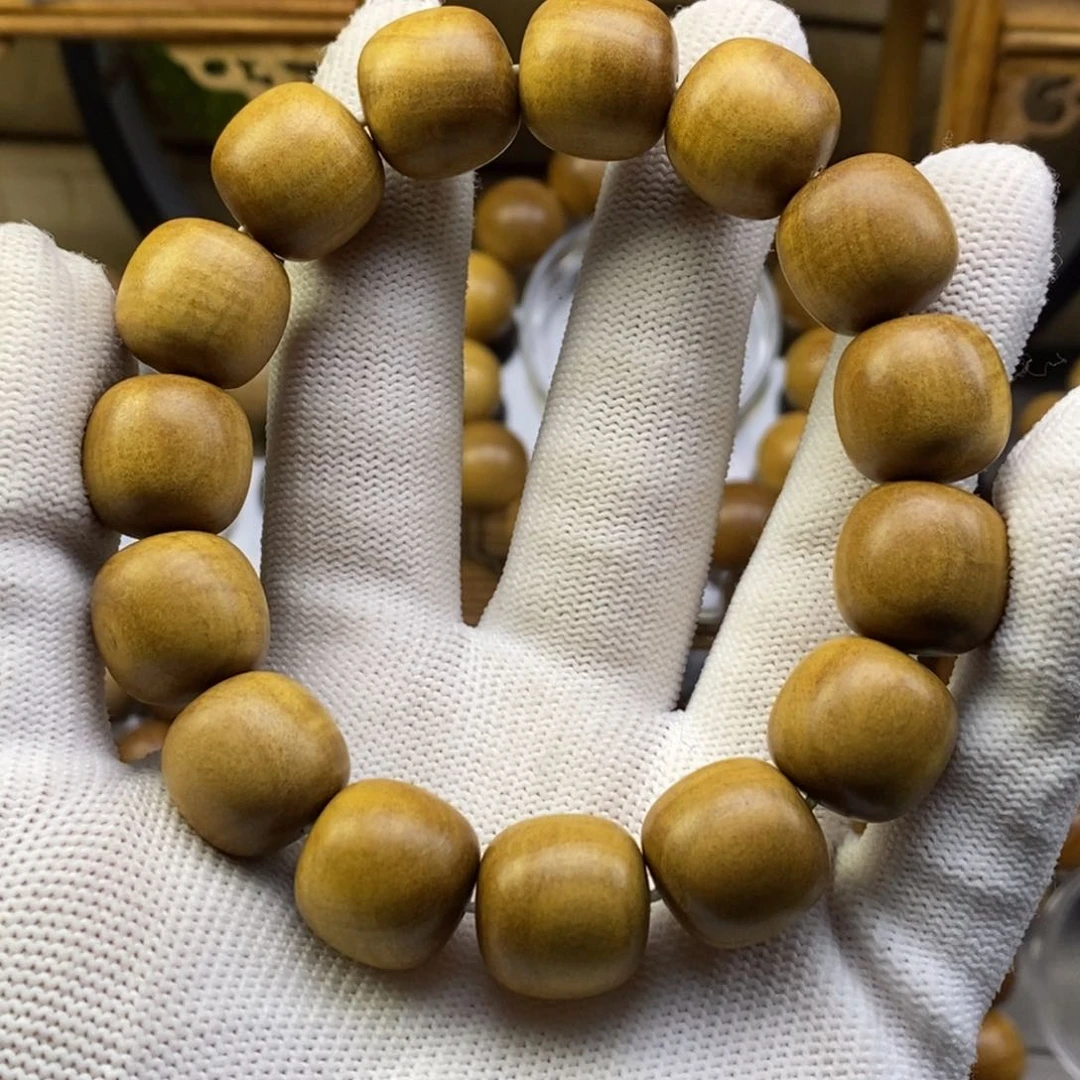 檀香木手串/手链天****。1516老山檀黑肉横纹奶香手串