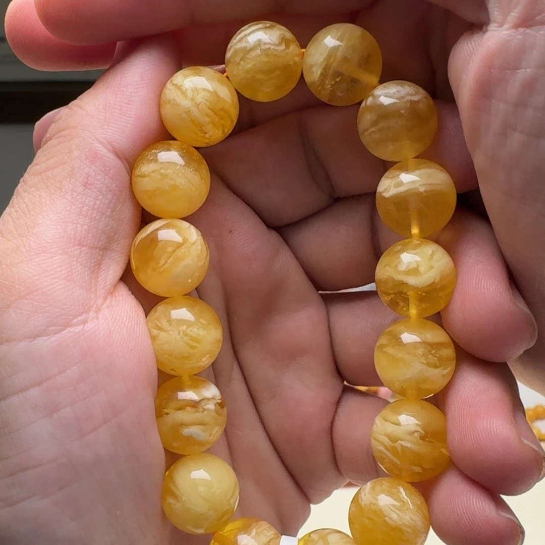琥珀未镶嵌手链蜜蜡手串