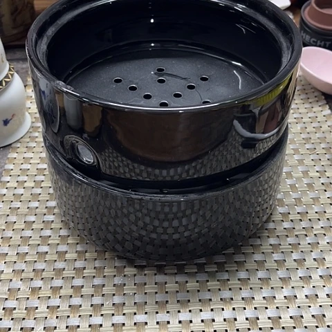 微瑕，不能明火，口径17，高7，2个黑色蒸屉