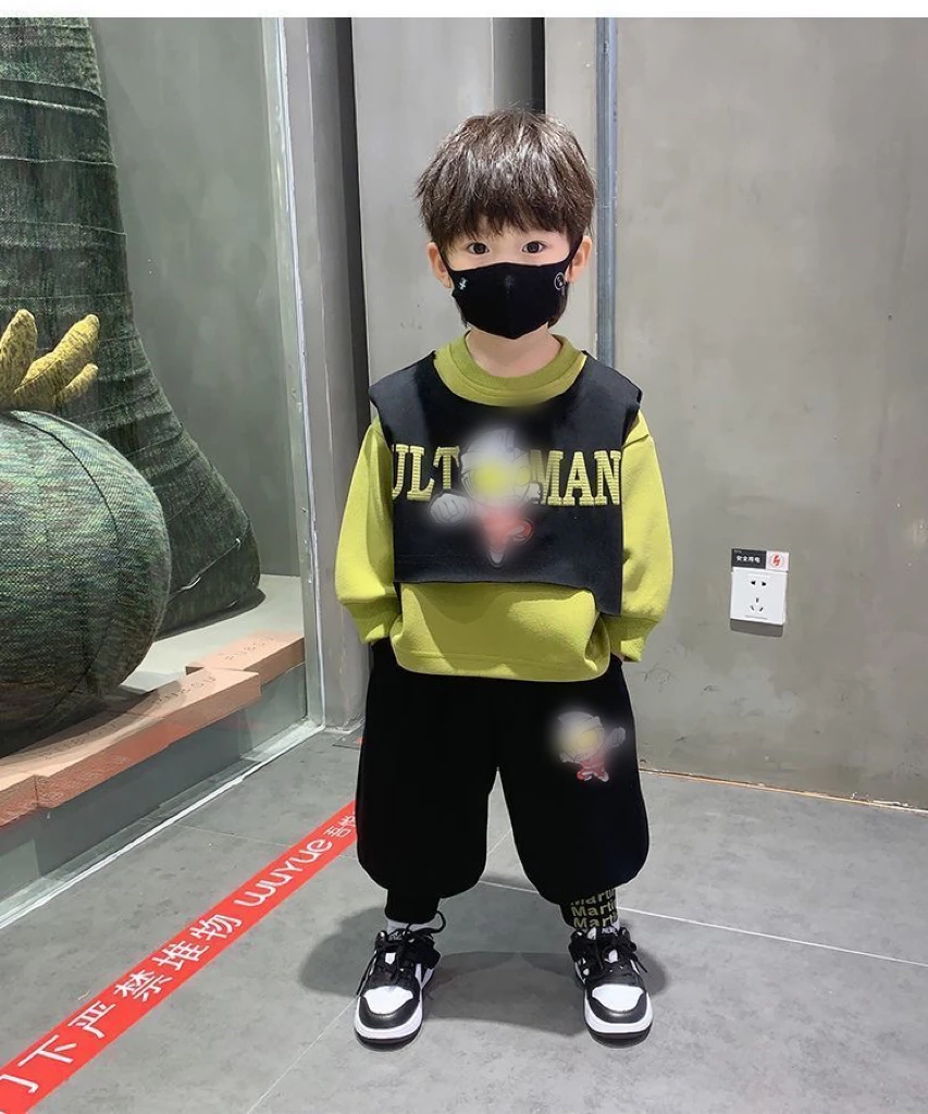 男童春装套装韩版痞帅男小童装春秋宝宝奥特曼衣服儿童春秋三件套