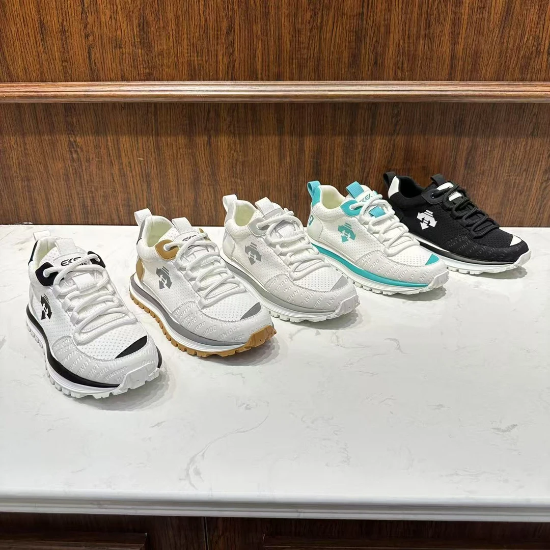 88-953【标准码】夏季新款皮网拼接百搭休闲舒适个性男款潮鞋