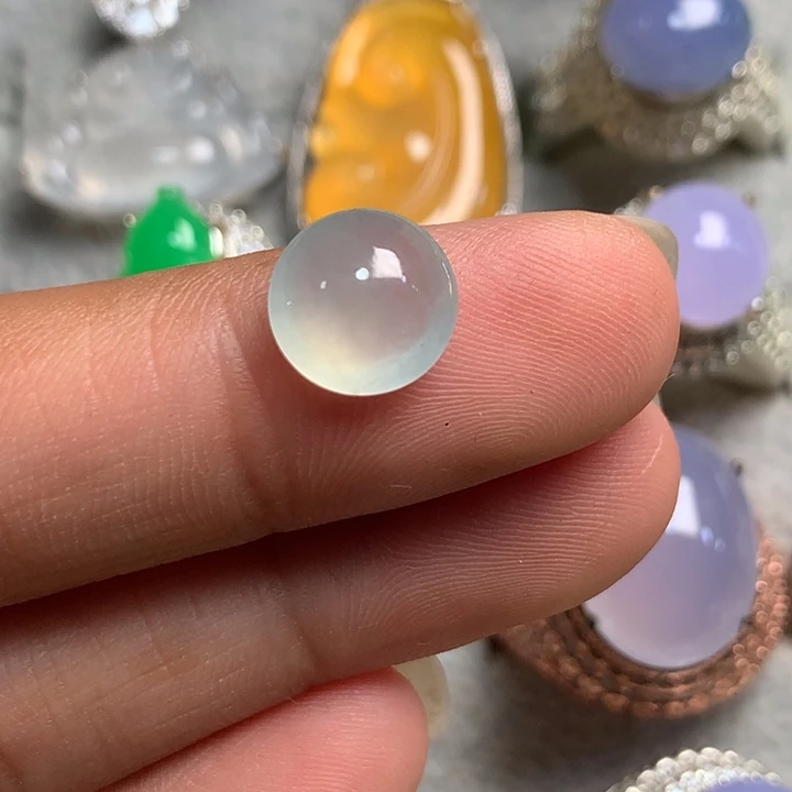 未镶嵌翡翠耳饰天然翡翠蛋面