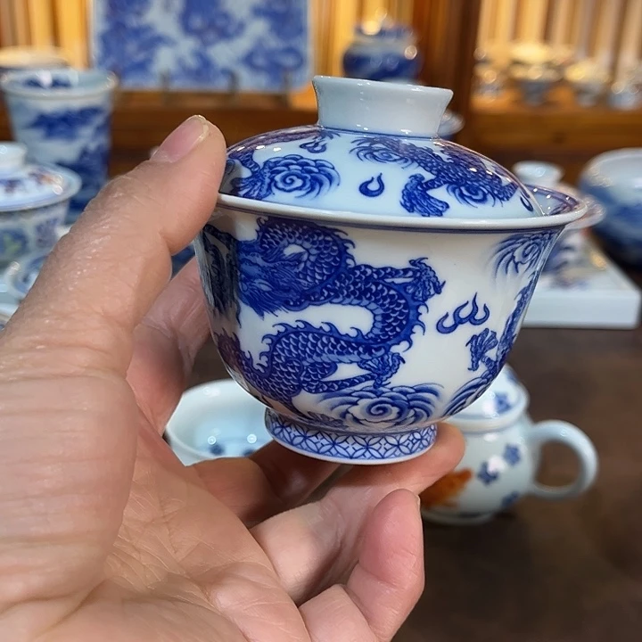 *****錡镇堂手工手绘盖碗