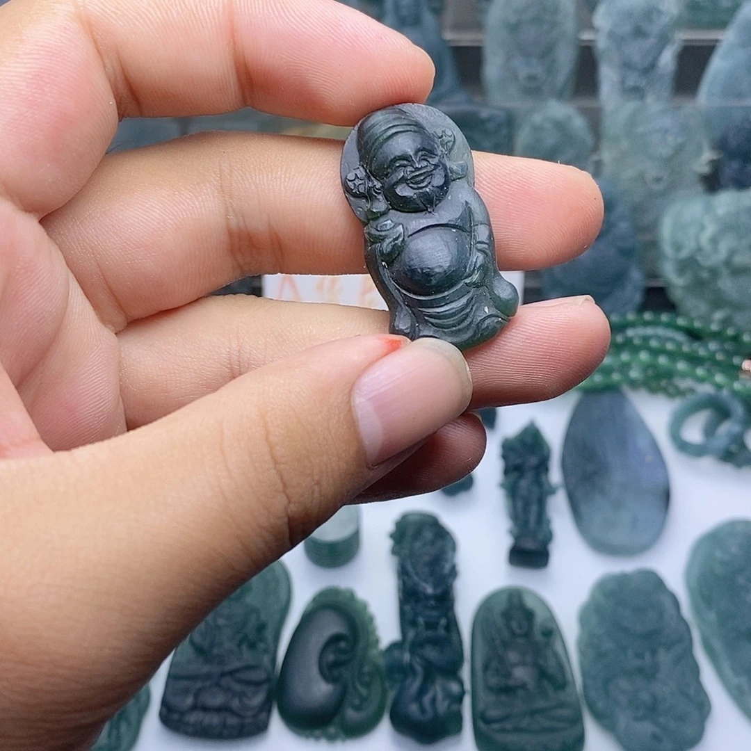 未镶嵌定制翡翠财神
