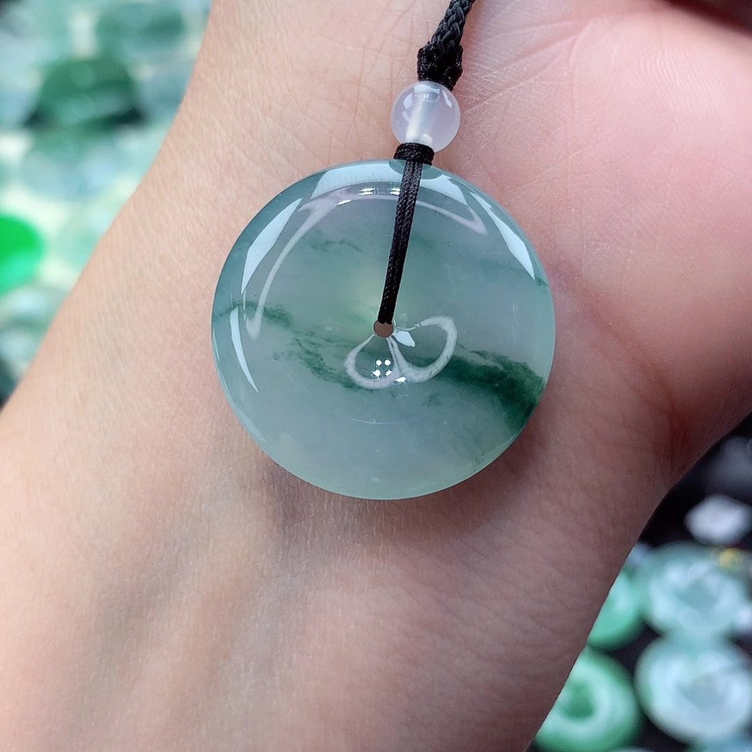 翡翠未镶嵌颈饰编号117尺寸25.4-5.8